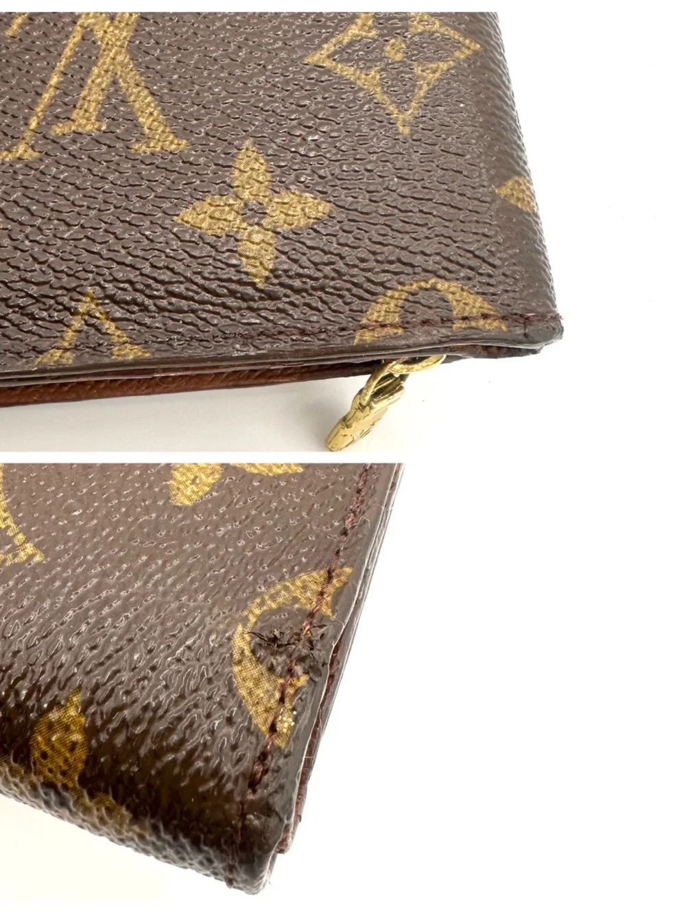 Authentic Louis Vuitton Monogram Papier wallet passport holder good condition